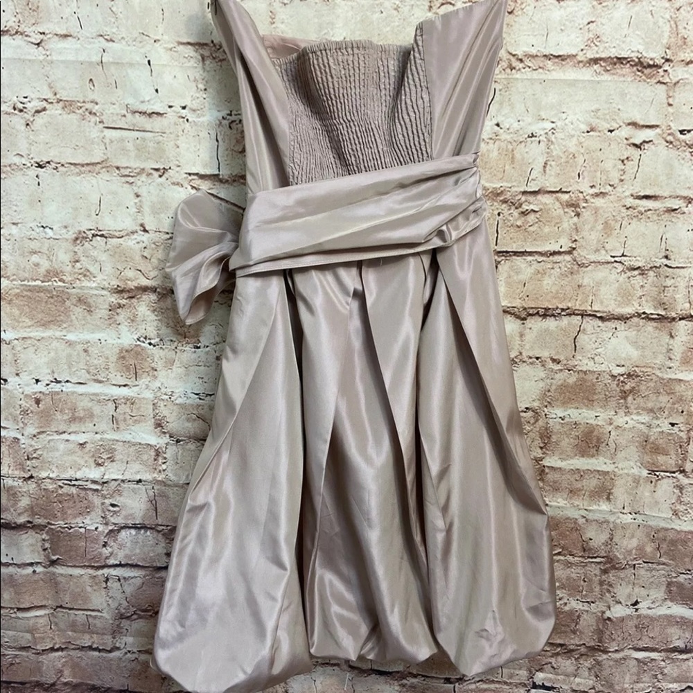 Zara Basic Medium Mauve Strapless Dress - image 6